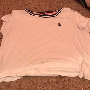 White U.S Polo crop top shirt size XL in childrens
